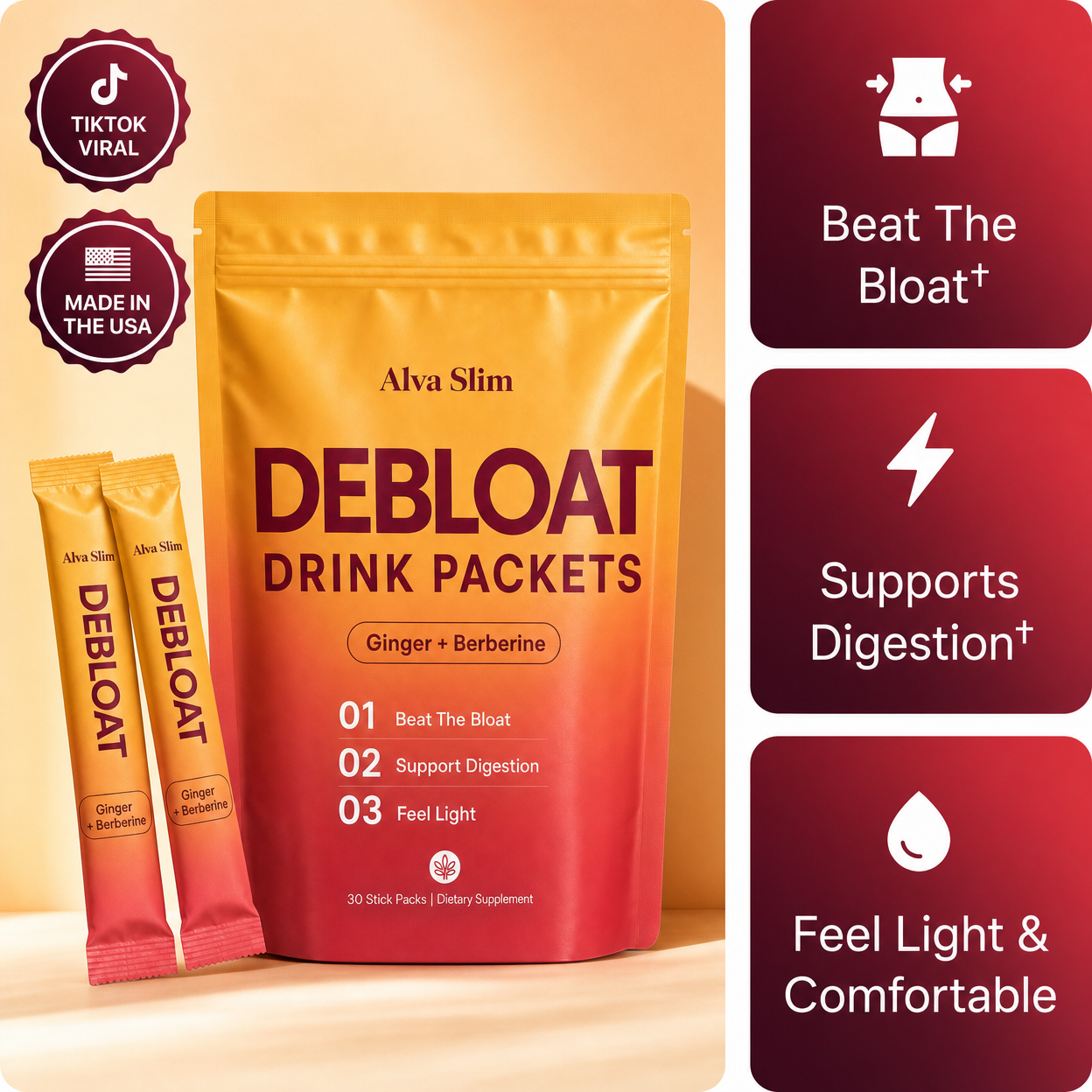 Alva Slim™ Debloat Drink Packets
