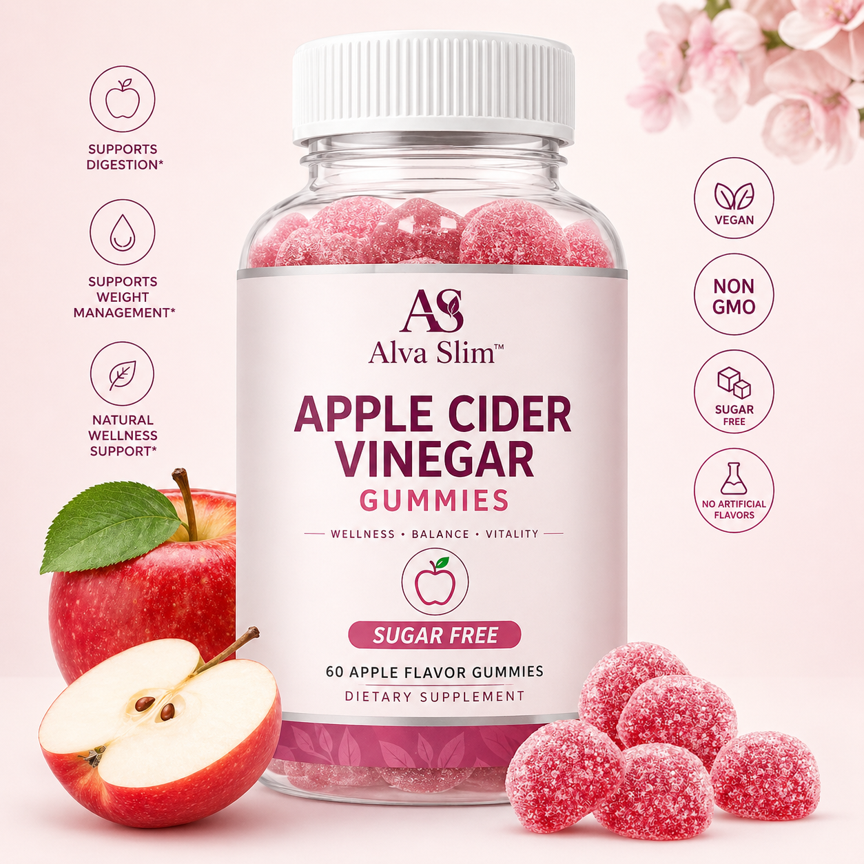 Alva Slim™ Apple Cider Vinegar Gummies